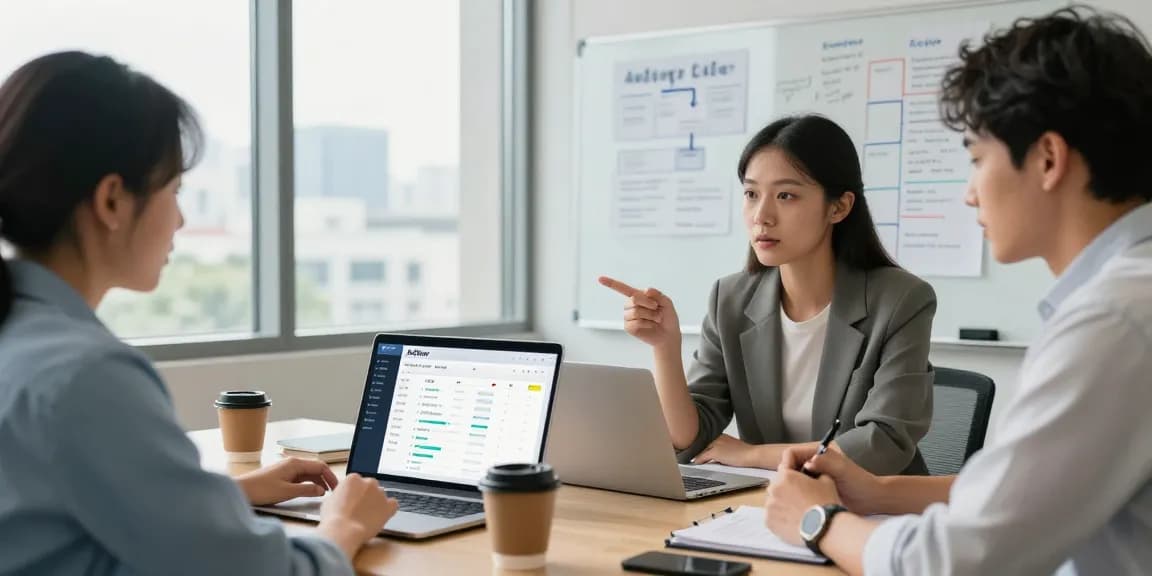 AdsPower 提供的多账号管理解决方案，团队在讨论如何优化工作流程。