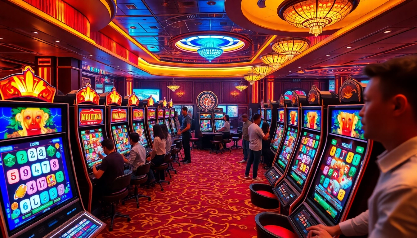 Experience the thrilling mahjong slot demo with vibrant gameplay and stunning graphics in a luxurious casino setting.