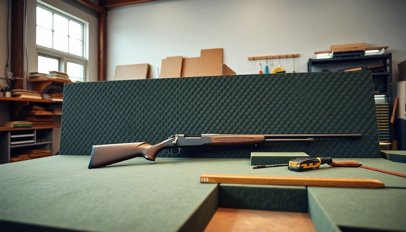 Explore foam for rifle case with meticulous designs and quality in a well-organized workshop.