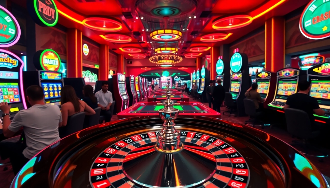 Casino Bonus ohne Einzahlung Neu: Spielerlebnis im modernen Casino mit aufregenden Spielen und bunten Lichtern.