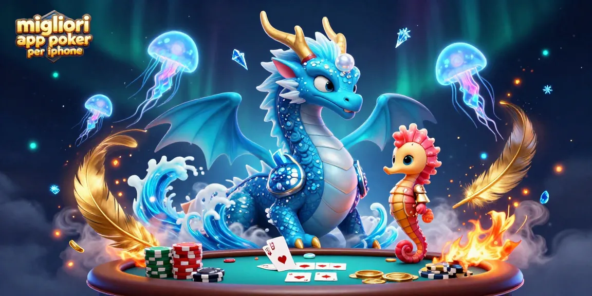 Giocare al poker con le migliori app poker per iphone in un'illustrazione 3D ricca di dettagli.