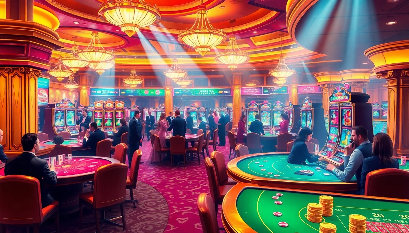 Experience the thrill of slot pragmatic play in a luxurious casino setting filled with vibrant games.