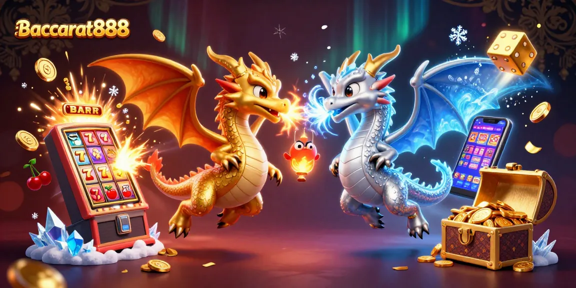 Baccarat888 offers an exciting casino experience with stunning dragons and dynamic jackpot symbols.