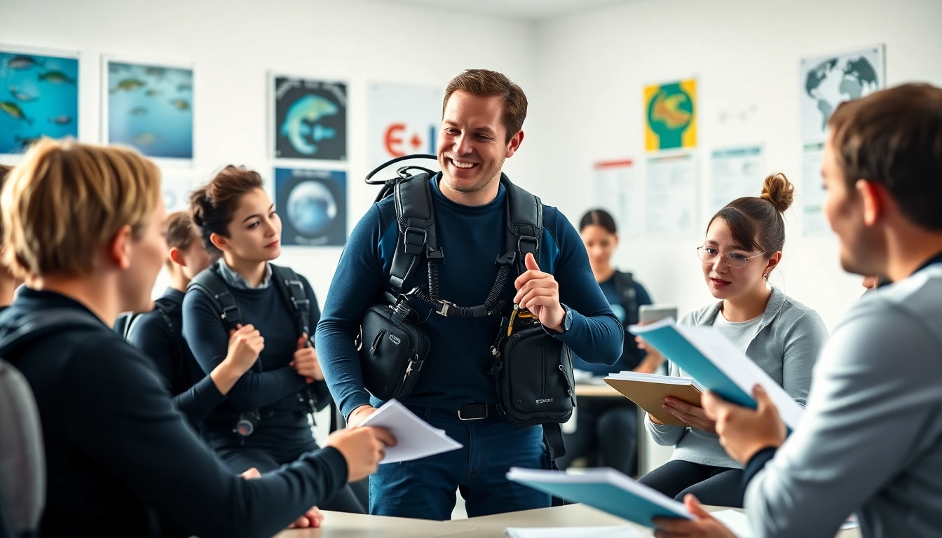 Erleben Sie aufregende SSI Theorie Kurse mit einem engagierten Tauchlehrer und motivierten Schülern.