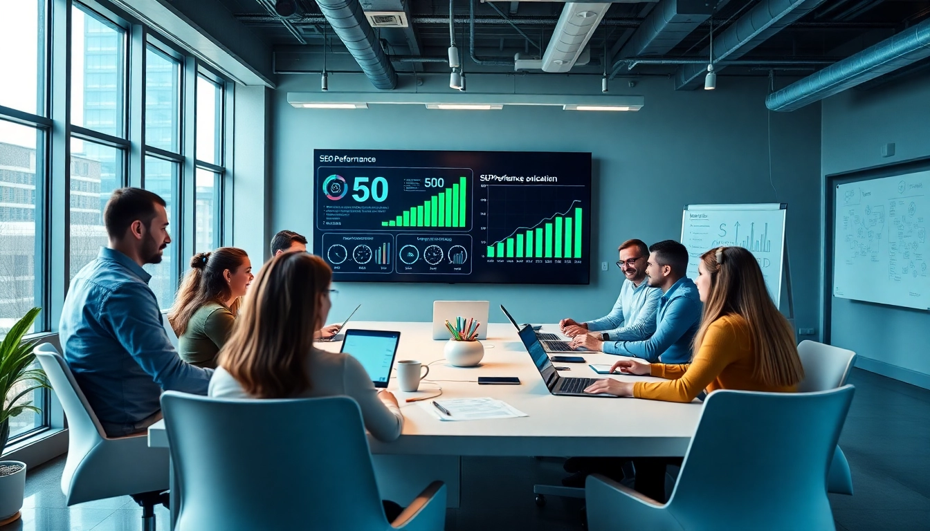 Boost your SEO performance with a proactive marketing team analyzing data.