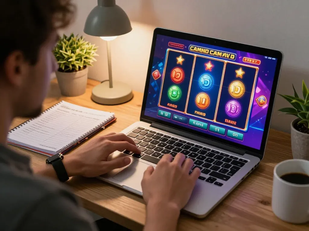 Permainan online yang menarik dengan mau777 link alternatif ditampilkan di laptop, memaksimalkan pengalaman pengguna di lingkungan rumah yang nyaman