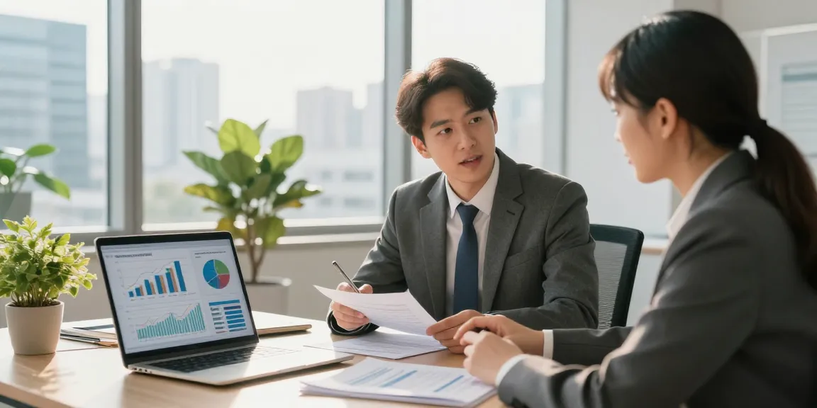 Engaging financial consultation about 소액결제현금화 strategies in a modern office setting.