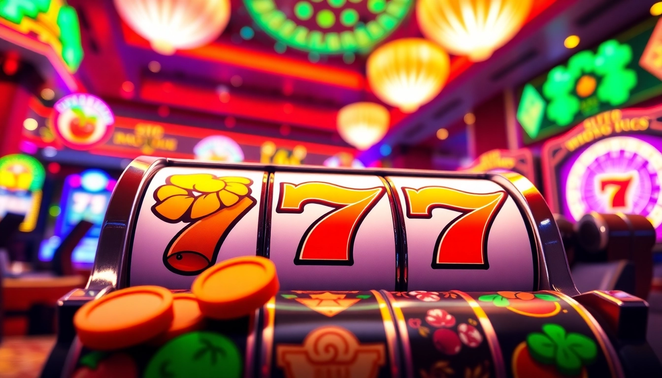 Putaran Slot77 yang menarik dengan simbol keberuntungan terlihat menyenangkan.
