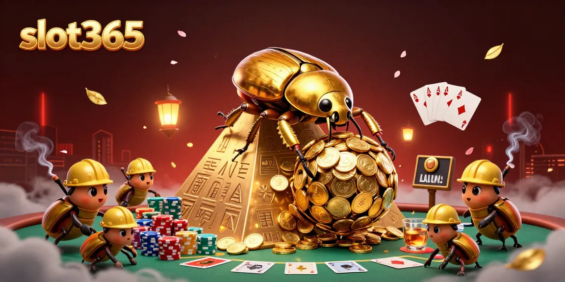 Engage in thrilling gameplay at slot365 with golden coins, poker chips, and dynamic casino action.