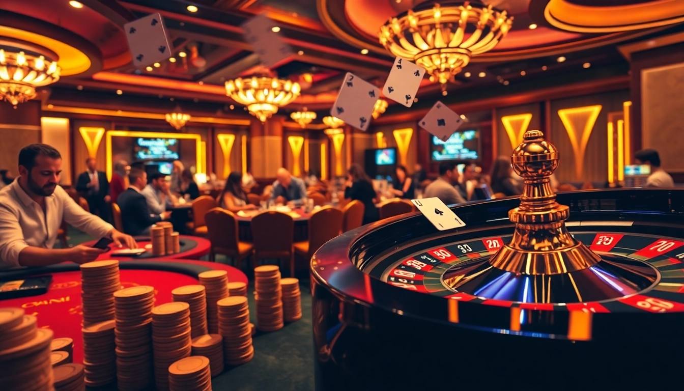 Vivez l'excitation des meilleurs casinos en ligne avec un sol de jeu dynamique et du poker à enjeux élevés.