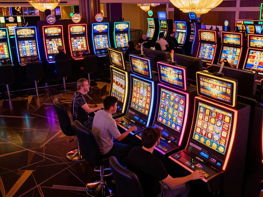 Engaging players experience exciting slot 777 games at a colorful casino.