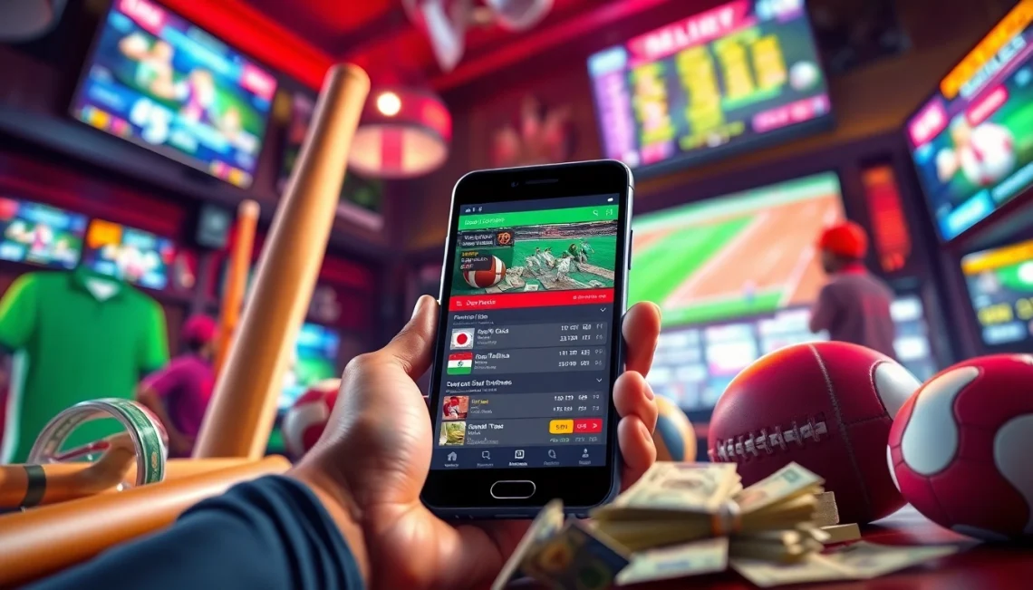 Engaging sports betting scene showcasing online sportsbooks India with vibrant atmosphere.