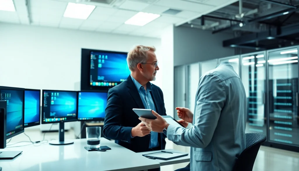 Engaging discussion on Virtual Desktop Infrastructure (VDI) implementation in a modern office environment.