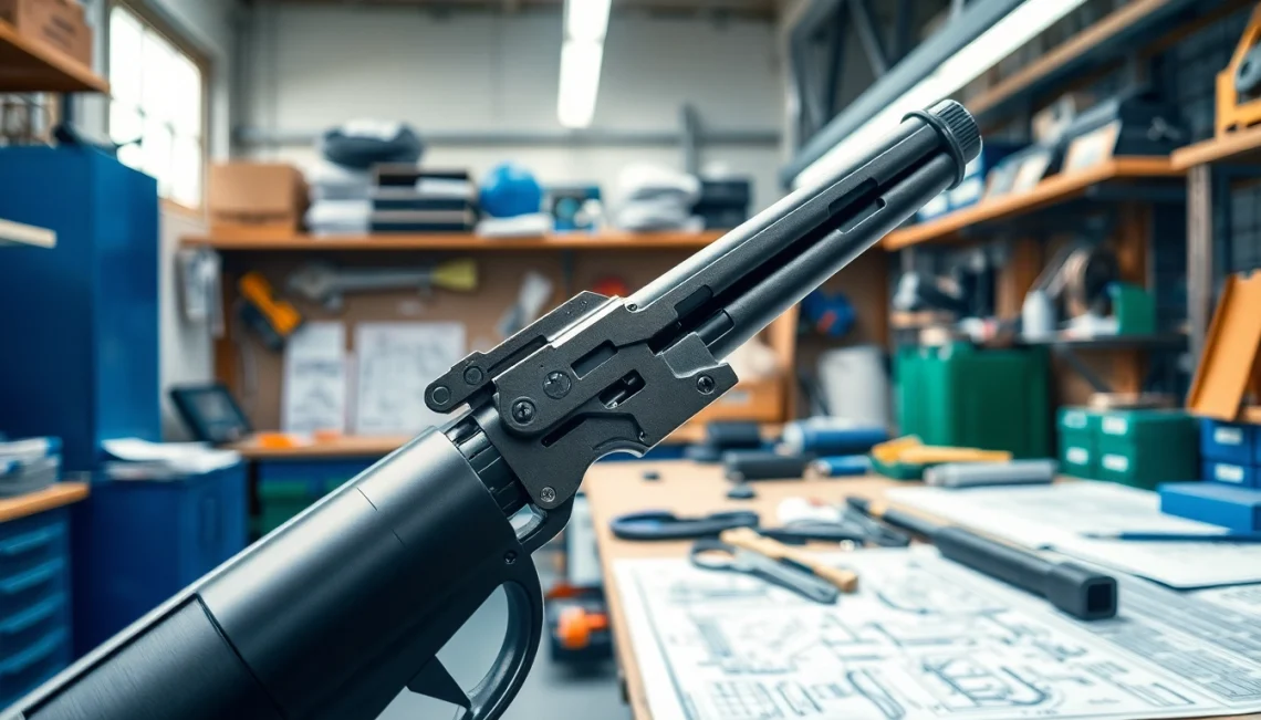 Showcase of the wot trigger 3 position with detailed craftsmanship in a professional workshop.