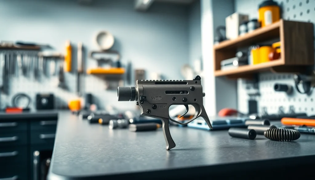 Examine the mechanical details of the wot trigger 3 position in a workshop setting.