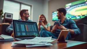 Engage in online sports betting South Carolina with a vibrant home sports setup showcasing live betting.