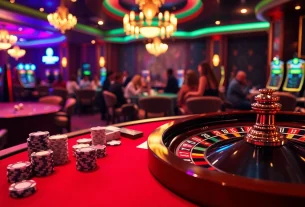 Engaging casino scene showcasing luksury gaming options relevant to kjcvip players.