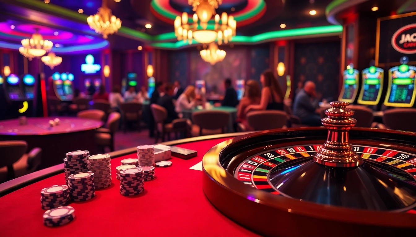 Engaging casino scene showcasing luksury gaming options relevant to kjcvip players.