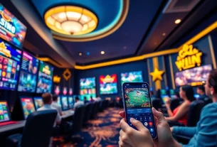 Cảnh sinh động minh họa Saowin APK với các yếu tố trò chơi rực rỡ và bầu không khí sôi động.