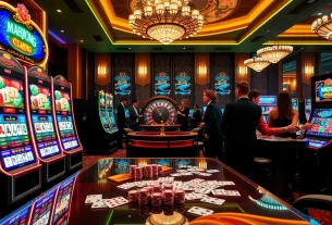 Rasakan sensasi demo mesin slot Mahjong di kasino mewah dengan mesin-mesin yang penuh warna.