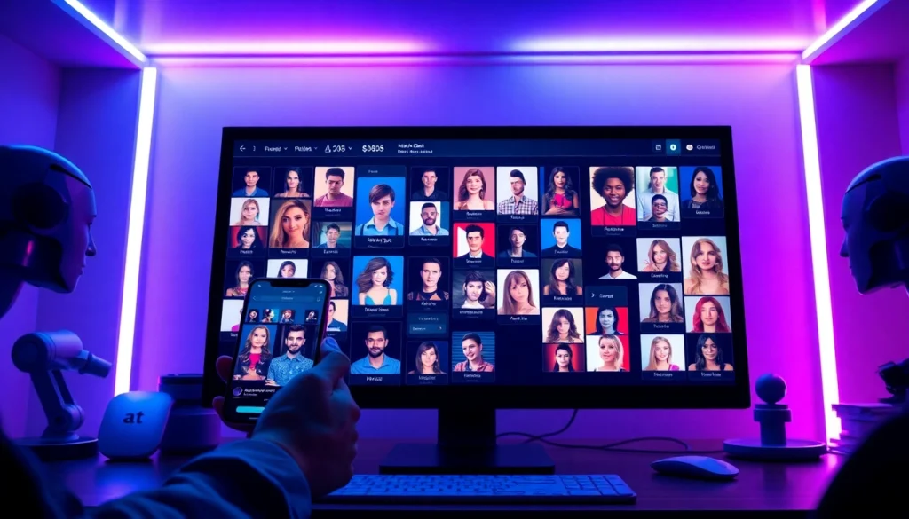 Engaging scene featuring the best NSFW AI chatbots with vibrant avatars and modern interfaces.