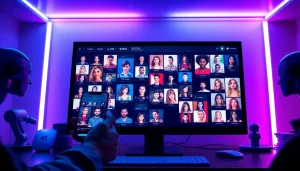 Engaging scene featuring the best NSFW AI chatbots with vibrant avatars and modern interfaces.