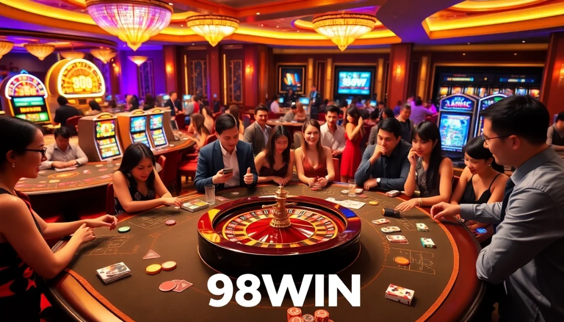 Experience the thrill of winning at 98WIN with exciting casino games and vibrant atmosphere.