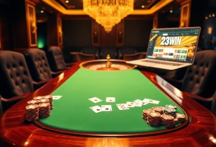 Engage in thrilling poker games at https://23win.cooking/ with vibrant chips and luxurious casino ambiance.