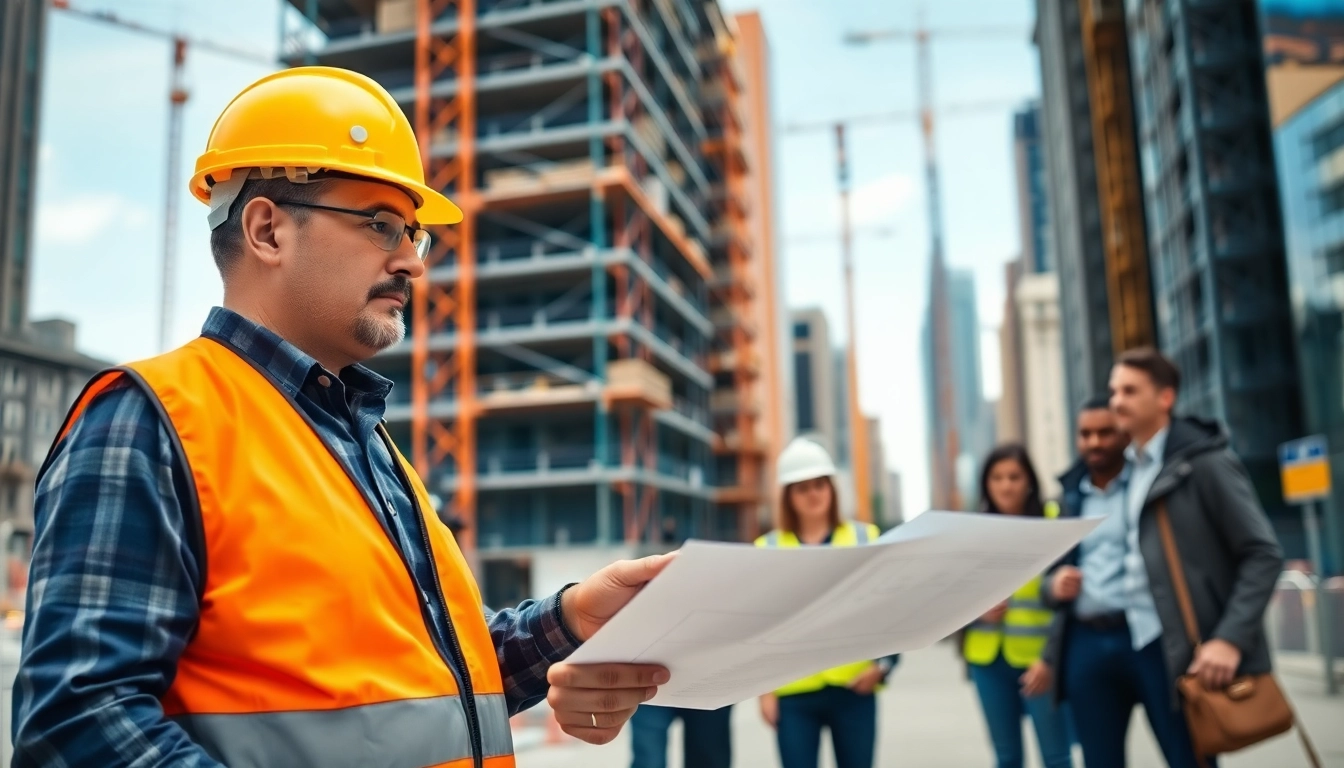 Manhattan General Contractor managing a dynamic construction project in a vibrant cityscape.