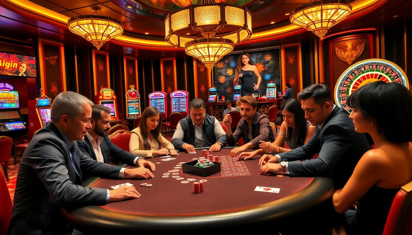 Experience the thrill of i9bet at an extravagant poker game filled with excitement and vibrant action.
