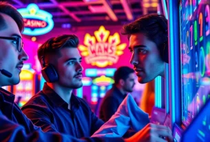 Menggandeng keseruan slot depo 1000 dengan pemain excited dalam suasana kasino virtual.