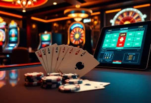 Experience the thrill of betting at trang chủ rr88 with luxurious casino tables and engaging gambling elements.
