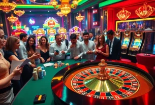 Vivez l'excitation des meilleurs casinos en ligne avec des joueurs profitant d'une ambiance de casino haut de gamme.