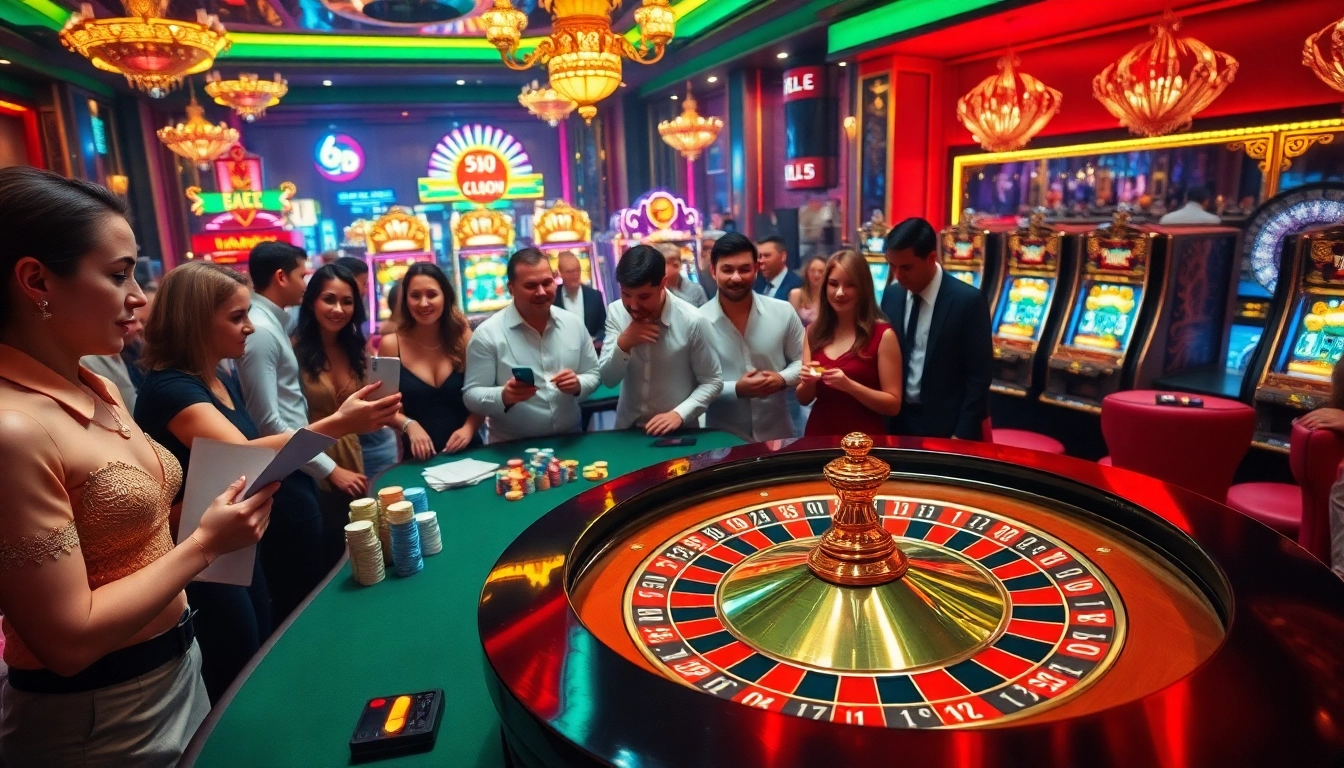 Vivez l'excitation des meilleurs casinos en ligne avec des joueurs profitant d'une ambiance de casino haut de gamme.