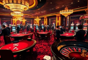 Jeu passionnant aux meilleurs casinos en ligne, mettant en valeur l'action de la roulette et du poker