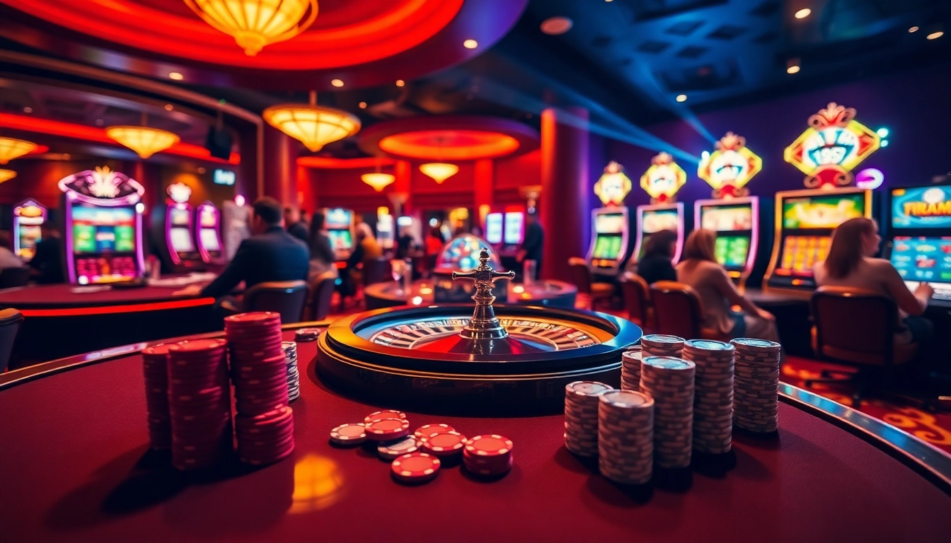 Découvrez l'excitation des meilleurs casino en ligne à une table de poker dynamique avec des machines à sous lumineuses.