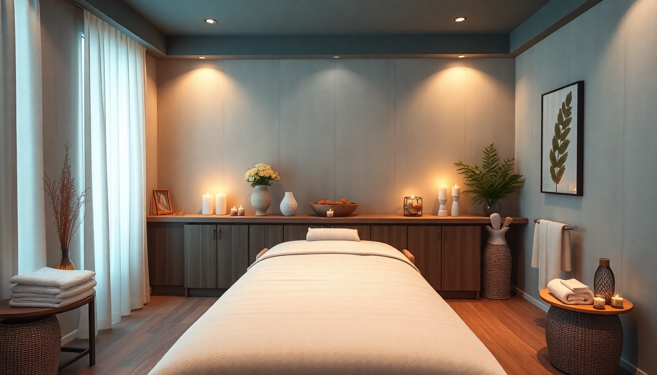 원주마사지의 본질을 보여주는 마사지 치료실의 평화로운 분위기 발견하기