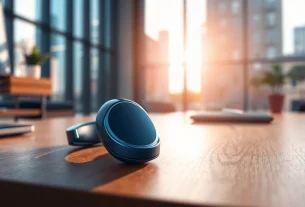 Showcase the Bone X1 Bone Conduction Headphones highlighting their sleek design and modern technology.