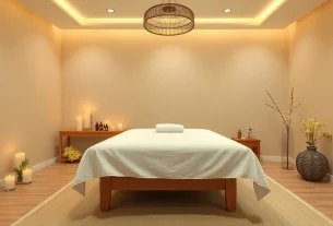 차분한 분위기와 웰빙 요소가 있는 의정부 마사지룸