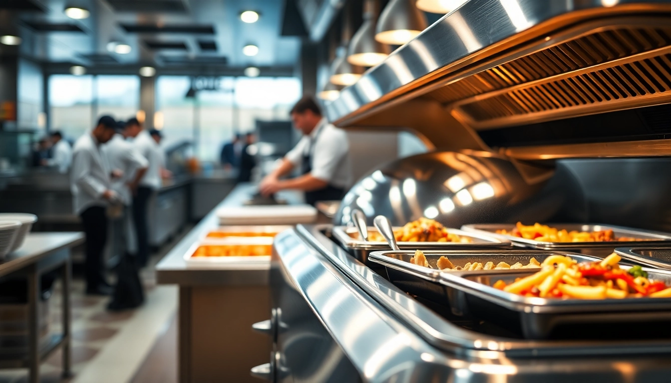 Food warmer efficiently keeping dishes hot in a vibrant restaurant kitchen setting related image