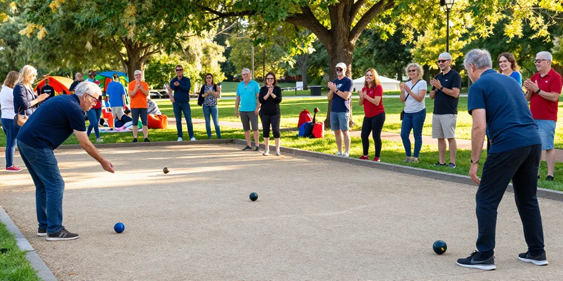 FOPI Kota Tarakan mengadakan permainan petanque di taman, menunjukkan semangat dan kebersamaan.